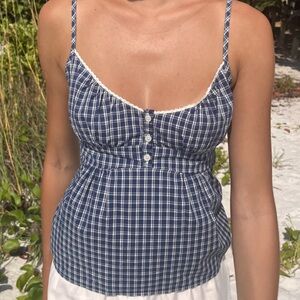 Brandy Melville Tiffany Gingham Top
